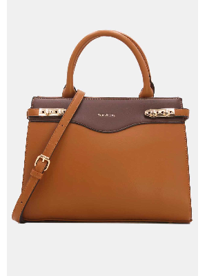 Tom et Eva  Sac à Main Chic Bicolores Brown Coffee 30*13.5*20cm