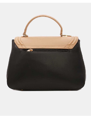 Tom et Eva Sac à Main Femme Bicolore Rabat Asymétrique Apricot 27*12*19 cm