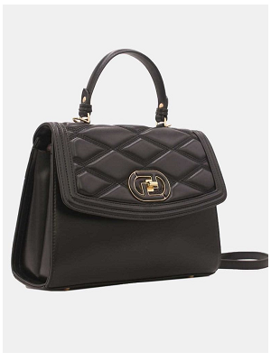 Tom et Eva Sac à Rabat Matelassé Chic Femme Noir 27*12*20 cm