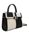 Tom et EVa Sac à Main Patchwork Bicolore Black Beige