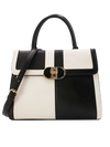 Tom et EVa Sac à Main Patchwork Bicolore Black Beige