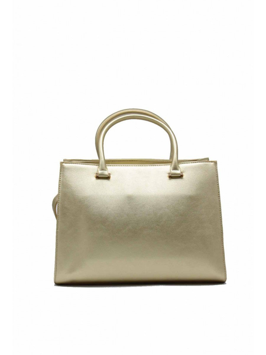 Sac à main effet cuir avec des rayures Gold
