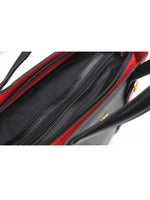 Sac à Main Double Porté Bicolore Effet Cuir Noir Rouge