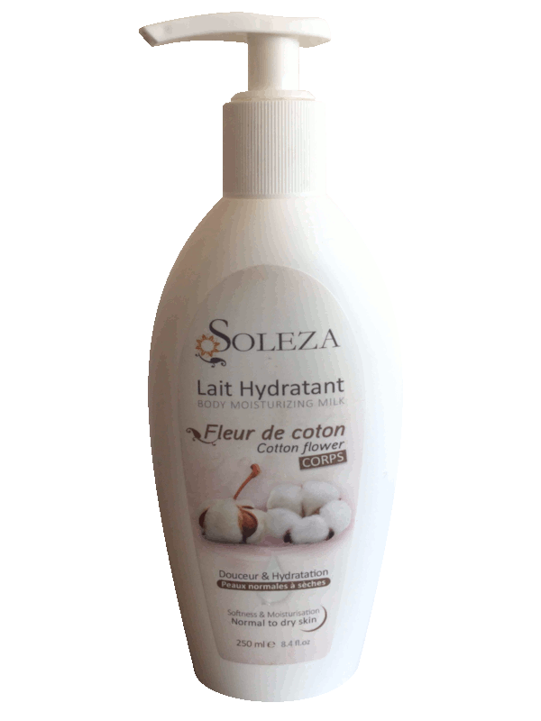Soleza Lait hydratant à la fleur de coton 250 ml