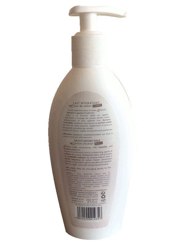 Soleza Lait hydratant à la fleur de coton 250 ml