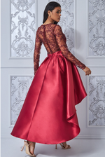 Goddiva - Robe de soirée en sequin et satin Rouge