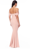 Goddiva - Longue robe décolletée Blush